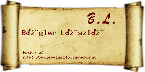 Bügler László névjegykártya